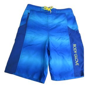 Bodyglove Boys Neon Blue Swim Trunks 50+UPF Polyester NWT L (B13-78)